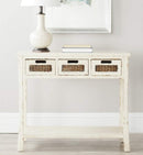 Safavieh American Homes Collection Autumn Vintage Cream 3-Drawer Console Table