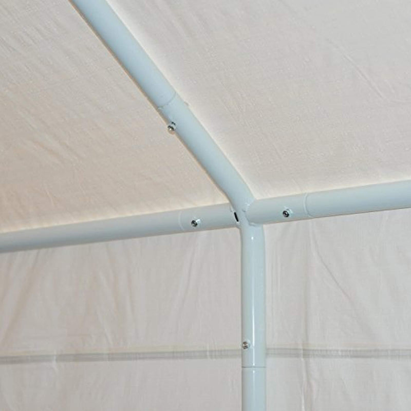 Outsunny 17’ x 10.5’ Heavy Duty Enclosed Vehicle Shelter Carport - Beige