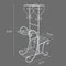 Moutik Corner Metal Flower Holder Racks 4 Tier Shelves for Indoor Outdoor Plant Flower Stand Rack Shelf for Multiple Plants,Black