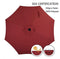 Patio Watcher 9 FT Patio LED Umbrella Solar Powered Outdoor Umbrella, 40 LED with 2 Charge Modes(Solar and Adaptor),250GSM Fabric with Push Button Tilt and Crank,Red