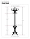 Headbourne 8000 Floor Standing Hat and Coat Rack with Umbrella Stand, Wood with Dark Walnut Paint Finish