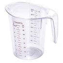 Srenta 2 Quart Plastic Measuring Cup | Unbreakable, Easy-read Measurements | Great for Liquids