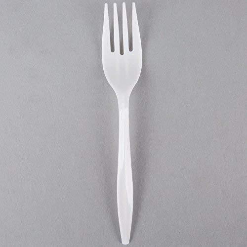 Netko Plastic Forks Disposable Forks Medium Weight 1000 Pack