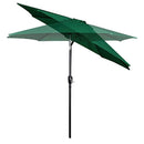 Cloud Mountain 9' Patio Umbrella, Outdoor Market Umbrella with Push Button Tilt and Crank, Aluminum Table Umbrella Outside 100% Polyester, Green