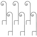 Ashman Shepherd's Hooks, Black, Set of 6 Made of Premium Metal for Hanging Solar Lights, Bird Feeders, Mason Jars, Plant Hangers, Flower Basket, Christmas Lights, Lanterns, Garden Stakes and Weddings