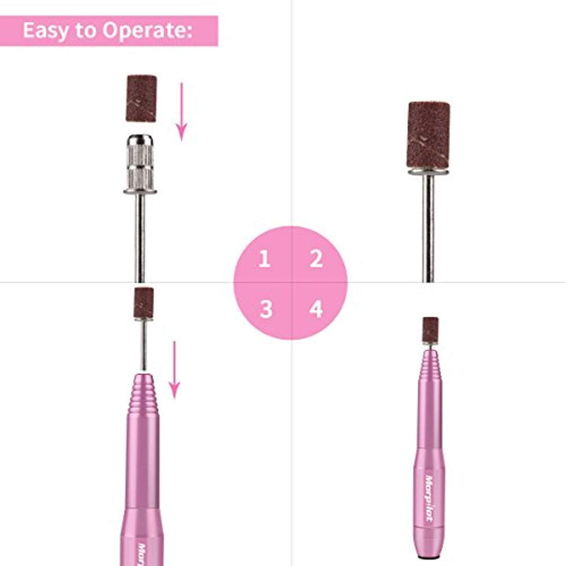 Electric Nail Drill, Morpilot 11 in 1 Professional Nail File Manicure Pedicure Handpiece Grinder Acrylic Nail Tools with Polishing Tools FDA Approved