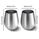 Stainless Steel Wine Glasses 20 oz HOMESTEC Premium Grade 18/8 (Set of 2) Unbreakable Stainless Steel Wine Cups for Daily & Outdoor Parties Picnic Events