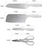 POENSCAE Kitchen Knife Set，Stainless Steel Knife Set with Block, 5 Piece Block Knife Set with Germany Stainless Steel Forged