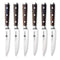 Steak Knives Knife Set of 6 or 12 - Natural Ebony Wood Full Tang Handle - Serrated Blade - German Stainless Steel - Gift Box Set - Not Dishwasher Safe