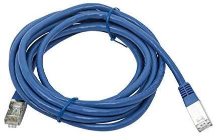 Monoprice ZerobootCat6A Ethernet Patch Cable - Network Internet Cord - Zeroboot RJ45, Stranded, 550Mhz, STP, Pure Bare Copper Wire, 10G, 26AWG, 14ft, Blue