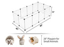 Tespo Dog Playpen, Portable Large Plastic Yard Fence Small Animals, Popup Kennel Crate Fence Tent, Transparent White 12 Panels