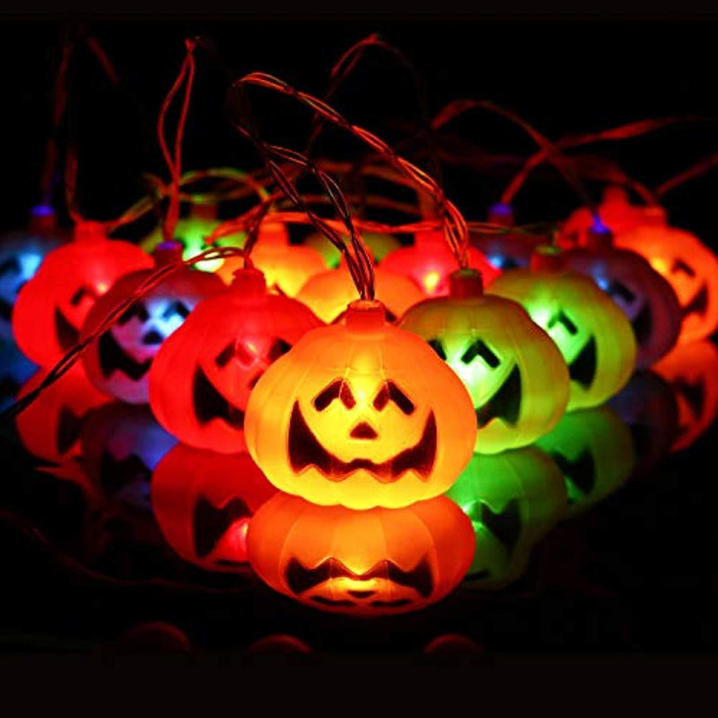 AYOGU Halloween Pumpkin LED Fairy String Lights,32 LED Lights Jack o Lantern (Set of 2 Packs),Perfect Outdoor/Indoor/Home/Party/Halloween Decoration