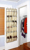Ziz Home Over The Door Shoe Organizer | 24 Large Pockets with 2 x 4 Hooks | Heavy Duty Fabric | Hanging Shoe Rack Over The Door | Hanging Shoe Organizer for Closet Shoes Storage | Hang On Behind Back