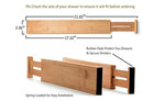 TILEMALL Bamboo Kitchen Drawer Dividers Drawer Organizers Expandable Drawer Dividers Wood Desk Drawer Organizers, Tray Organizer for Kitchen, Baby Drawer, Bathroom, Bedroom, Office or Dresser