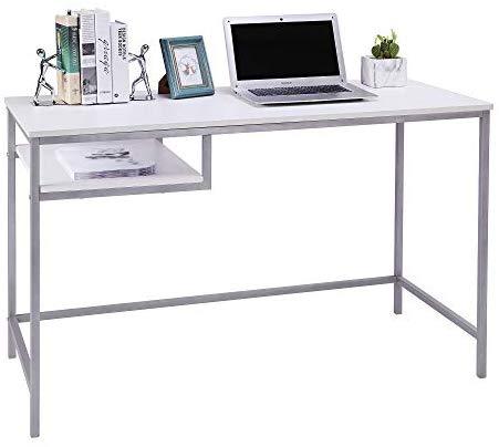 FIVEGIVEN Rustic Computer Writing Desk Industrial Study Table Simple Z Shaped Desk Driftwood 48 Inch
