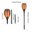 Solar Lights Outdoor Waterproof Dancing Flickering Flames Torches Lights 96 LED Landscape Decoration Lighting Dusk to Dawn Auto On/Off Solar Security Spotlight for Garden, Patio, Yard, Driveway-2 Pack
