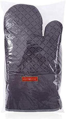 KeShi Kitchen Oven Mitts Set, Oven Mitts and Pot Holders, Heat Resistant with Quilted Cotton Lining, Non-Slip Surface 4 Pieces for Cooking, Baking, Grilling, Barbecue (Gray)