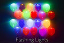 Dusico Flashing LED Light Up Party Balloons (30 Pack), Rainbow Glow in The Dark Neon Lights Assorted Colors Changing, for Helium Or Air Use, Strong Latex, 12 Inches, Lasts 12-24 Hours