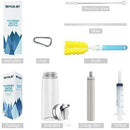 Water Bottle with Filter BOTTLED JOY 25oz BPA Free with Replaceable 2-Stage Water Filter Straw Hollow Fiber Membrane Reusable for Hiking Camping Backpacking Hunting Fishing Emergency Survival