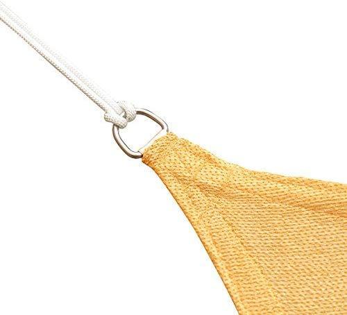 COCONUT Sun Shade Sail Heavy Duty Outdoor UV Block 100% Polyester White Long Rope 1/4 Inch 50 Feet