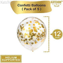 KatchOn Number 21 and Gold Confetti Balloons - Large, 40 Inch Foiil Gold Balloons | 5 Gold Confetti Balloons, 12 Inch | 21st Birthday Party Decorations | Party Supplies for Anniversary Décor