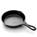 Simple Chef Cast Iron Skillet 3-Piece Set - Best Heavy-Duty Professional Restaurant Chef Quality Pre-Seasoned Pan Cookware Set - 10", 8", 6" Pans - Great For Frying, Saute, Cooking, Pizza & More,Black