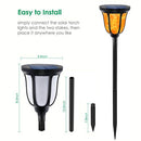 TomCare Solar Lights Solar Torches Lights Waterproof Dancing Flame Outdoor Lighting Landscape Decoration Lighting 96 LED Solar Powered Path Lights Dusk to Dawn Auto On/Off for Garden Patio Yard(4)