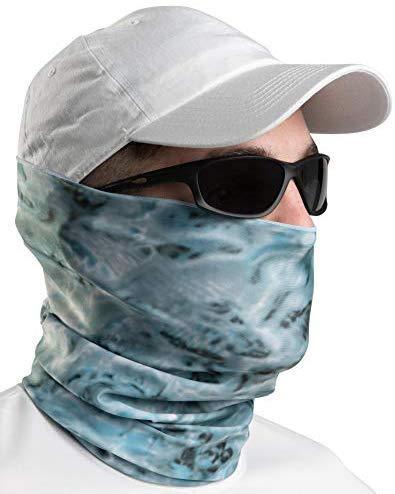 Aqua Design Fishing Hunting Masks Neck Gaiters for Men and Youth: UPF 50+ Sun Mask Protection: Camo Half Face Cover Balaclava Bandana