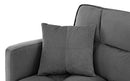 DIVANO ROMA FURNITURE Modern Plush Tufted Velvet Splitback Living Room Futon (Dark Grey)