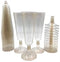 140 pc Plastic Classicware Glass Like Champagne Wedding Parties Toasting Flutes Party Cocktail Cups (Silver Rim) by Oojami