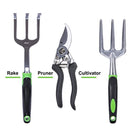 CRENOVA 10 Piece Garden Tools Set-Gardening Tools,Pruning Shears,Garden Gloves,Garden Tote,Kneeling Pad and Garden Sprayer.Add 3 Free Piece Mini Gardening Tool Set.Best Gift for Women and Men.