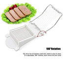 Luncheon Meat Slicer Yummy Sam Cheese Slicer Boiled Egg Slicer Fruit Slicer Soft Food Slicer Sushi Cutter Canned Meat Slicer with 10 Cutting Wire in Stainless Steel