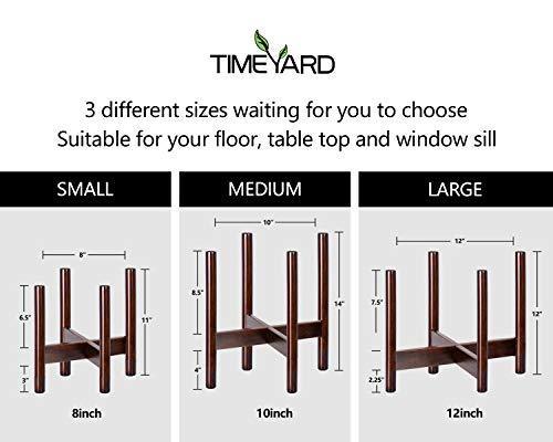 Mid Century Plant Stand - Up to 10'' Flower Pot, Wood Indoor Planter Holder, Modern Home Decor (Planter Not Included)