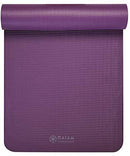 Gaiam Essentials Thick Yoga Mat Fitness & Exercise Mat with Easy-Cinch Yoga Mat Carrier Strap (72"L x 24"W x 2/5 Inch Thick)