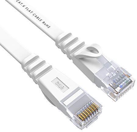 Lovicool Cat 6 Ethernet Patch Cable 100 ft Black, 4-Pair UTP Flat Networking Patch LAN Cable Ethernet Cords Network Wire Speed up to 250MHz with RJ45 Connectors 30m