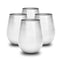 Stainless Steel Wine Glass Set is Stylish & Sturdy, Unbreakable Wine Glass Won't Fog or Scratch. Stemless Wine Tumblers Make Great Travel Or Camping Wine Glasses. Perfect Gift, Easy To Clean Wine Cups