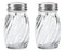 Kangaroo's Glass Swirl Salt & Pepper Shaker with Lids, 3¼ oz. (Set of 2)