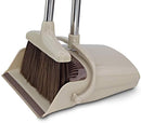 Broom and Dustpan Set [2019 Version] - Stand Up Brush and Dust Pan Combo for Upright Cleaning - Remove Hair with Built-in Wisp Scraper - Kitchen, Outdoor, Hardwood Floor & Garage Tiles Clean Supplies