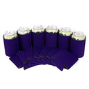 QualityPerfection 100 Black Party Drink Blank Can Coolers(12,25,50,100,200 Bulk Pack) Blank Beer,Soda Coolies Sleeves | Soft,Insulated Coolers | 30 Colors | Perfect For DIY Projects,Holidays,Events