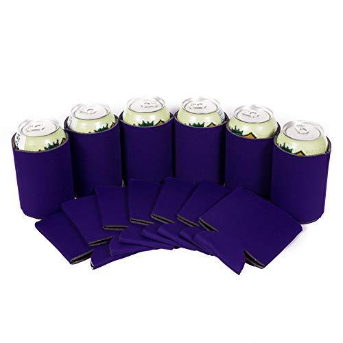 QualityPerfection 100 Black Party Drink Blank Can Coolers(12,25,50,100,200 Bulk Pack) Blank Beer,Soda Coolies Sleeves | Soft,Insulated Coolers | 30 Colors | Perfect For DIY Projects,Holidays,Events