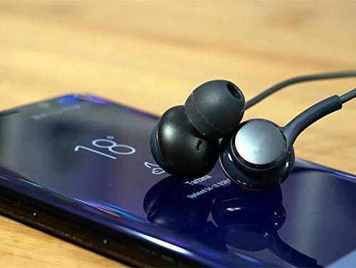 Aux Headphones/Earphones/Earbuds, (2 Pack) 3.5mm Wired in-Ear Headphones with Mic and Remote Control Compatible with Galaxy S9 S8 S7 S6 S5 S4 Edge + Note 4 5 6 7 8 9 and More Android Devices(Black)