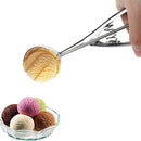 3 Stainless Steel Ice Cream Scoops with Trigger, Melon Baller Set for Fruits, Vegetable, Meat, Cake, Large, Medium, Small Size (3 packs)