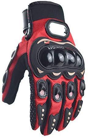 CHCYCLE motorcycle gloves touch screen summer motorbike powersports protective racing gloves (XXL-Red)