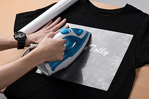 Heat Transfer Vinyl 12" x 10' Feet Rolls, PU HTV Bundle by Somolux for Cricut and Silhouette Cameo Easy to Cut & Weed, DIY Heat Press Design for T-Shirt, Clothes, Hats and Other Textiles (Black)