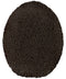 Maples Rugs Bathroom Colorsoft 20" x 21.5" Non Slip Washable Contour Toilet Rug [Made in USA] Soft & Quick Dry for Bath Floor Chocolate Nib