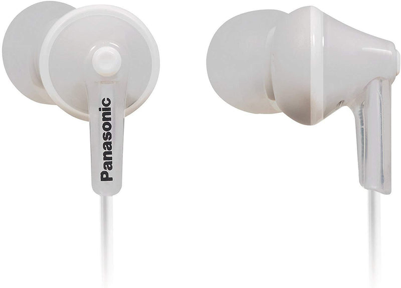 Panasonic ErgoFit In-Ear Earbud Headphones RP-HJE120-K (Black) Dynamic Crystal Clear Sound, Ergonomic Comfort-Fit