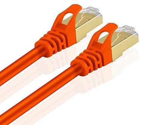 TNP Cat6 Ethernet Patch Cable (10 Feet) - Professional Gold Plated Snagless RJ45 Connector Computer Networking LAN Wire Cord Plug Premium Shielded Twisted Pair (White)