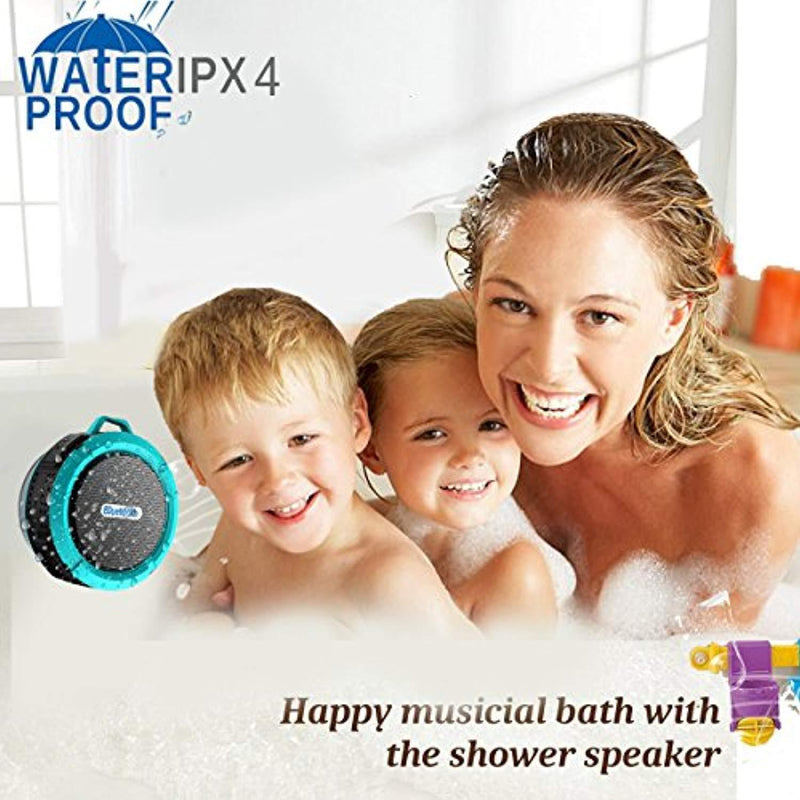 Shower Speaker, 8Gtech Waterproof Wireless Bluetooth Speaker with 5W Driver, Suction Cup, Built-in Mic, Hands-Free Speakerphone, Portable Waterproof Bluetooth Speaker for Pool, Beach,Bicycle,Outdoor