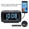 DreamSky Decent Alarm Clock Radio with FM Radio, USB Port for Charging, 1.2" Blue Digit Display with Dimmer, Temperature Display, Snooze, Adjustable Alarm Volume, Sleep Timer.