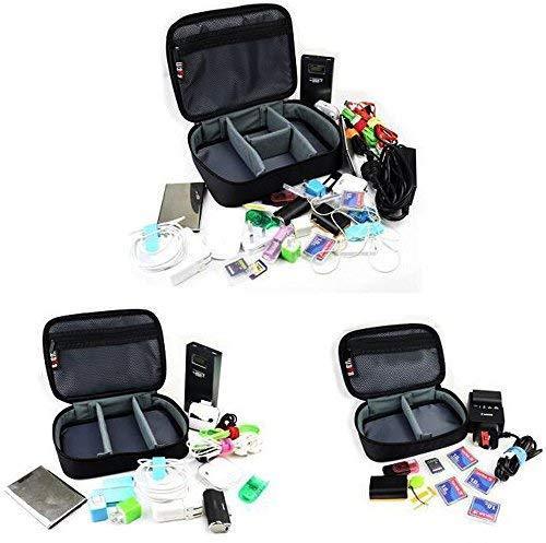 BUBM Electronic Organizer, Hard Shell Travel Gadget Case with Handle for Cables, USB Drives, Power Bank and More, Fit for iPad Mini